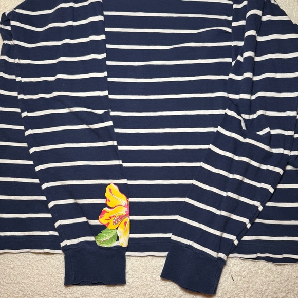 Polo Ralph Lauren Long Sleeve Floral Stripe Print Tee Men - Picture 12 of 12